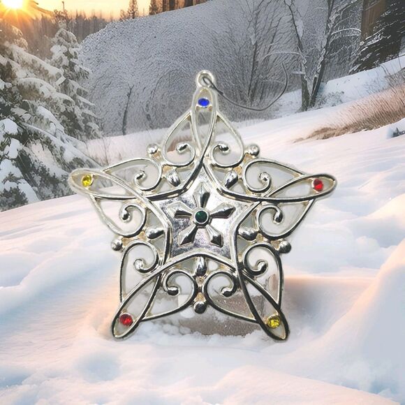Lenox 2010 Snow Majesty Annual Christmas Tree Snowflake Ornament Rhinestone - Picture 1 of 8